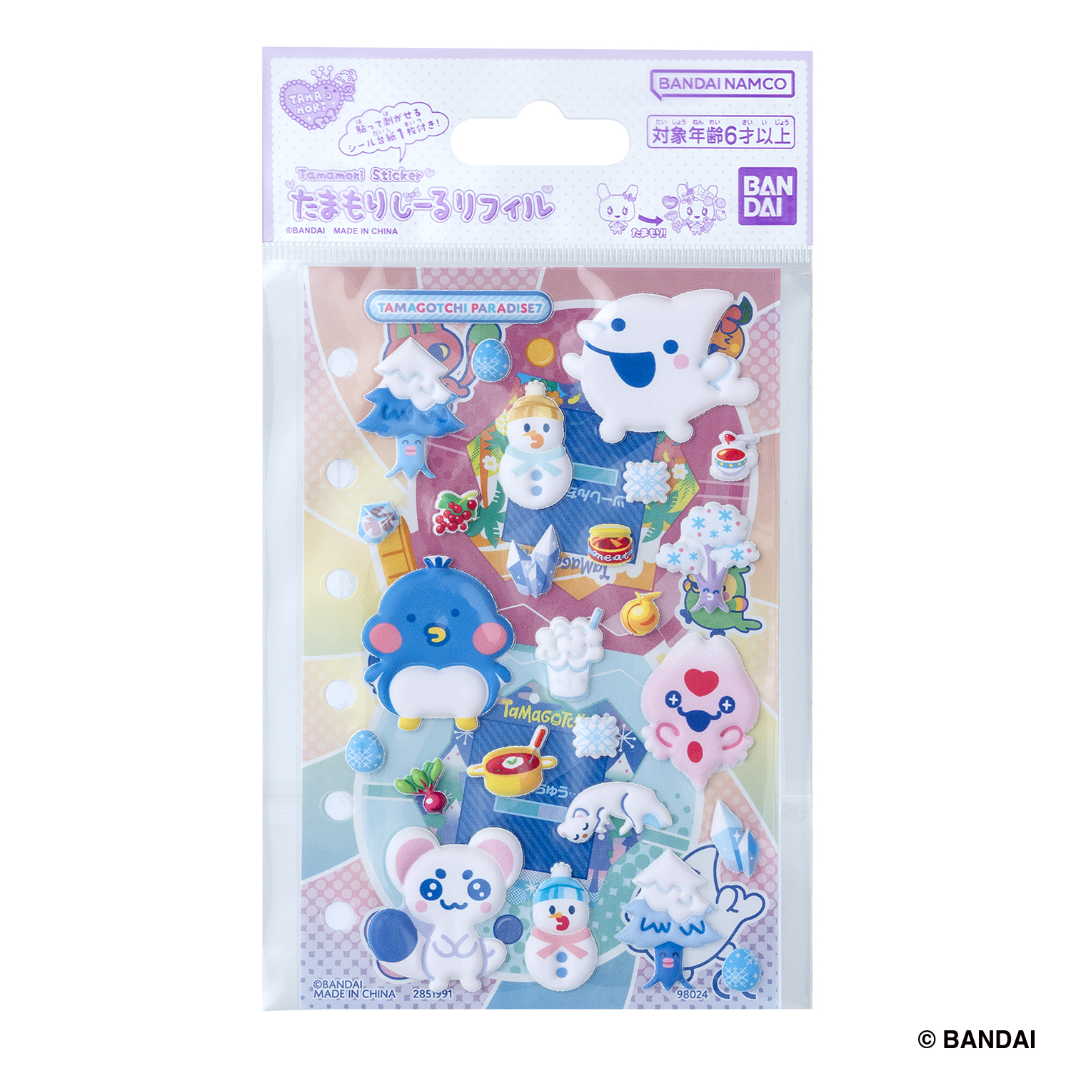 たまもりしーるリフィル　Tamagotchi Paradiseセット7
